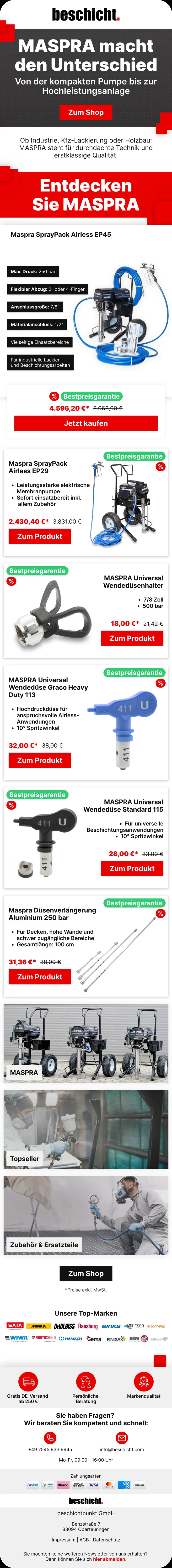 beschicht.: Markenvorstellung Maspra
