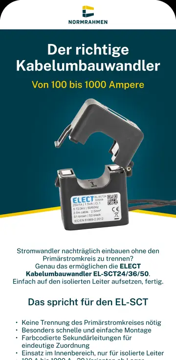 Normrahmen email design: product introduction — split-core current transformers