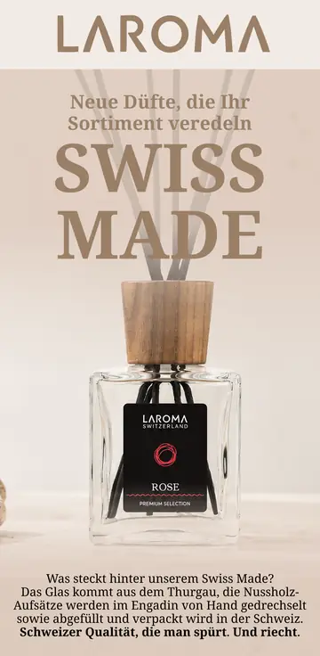 LAROMA email design: Swiss Made — Fragrances from the Engadin