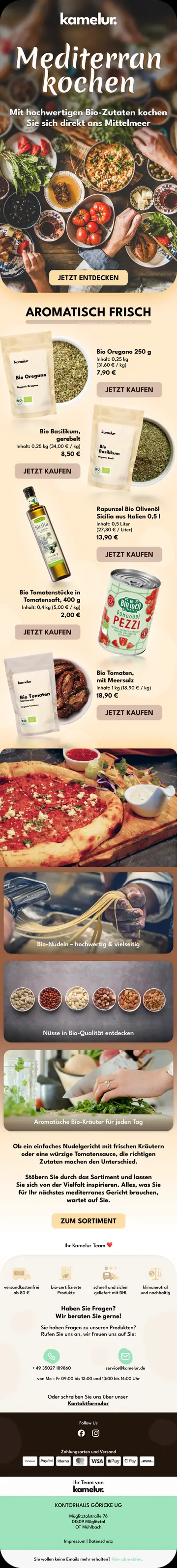 E-Mail-Design Kamelur: Mediterranes Flair für Zuhause