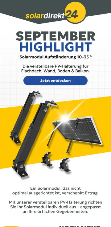 solardirekt24 email design: September Highlight