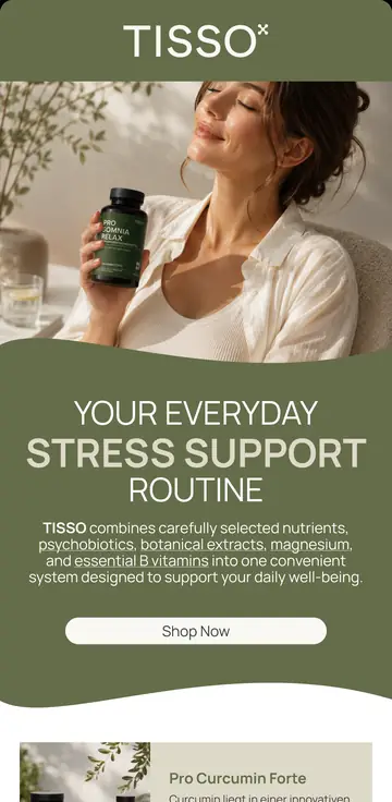 Email design TISSO: Your Everyday Stress Support
