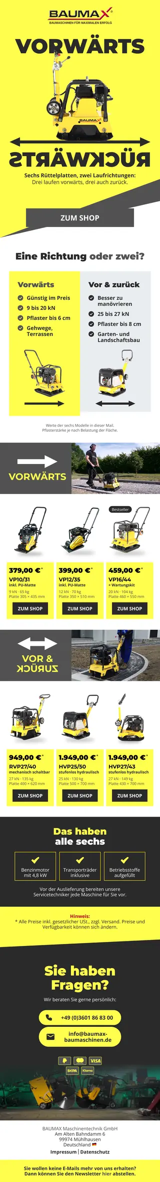 Newsletter von BAUMAX
