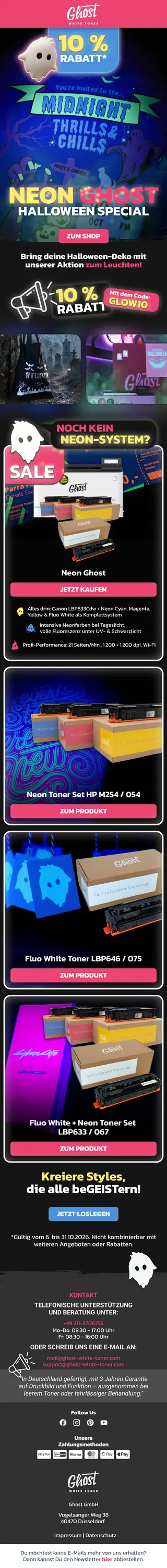 Newsletter von Ghost