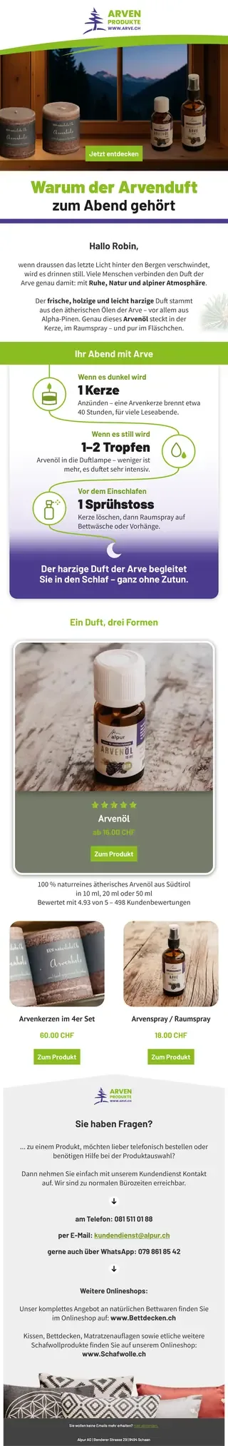 Newsletter from Arven