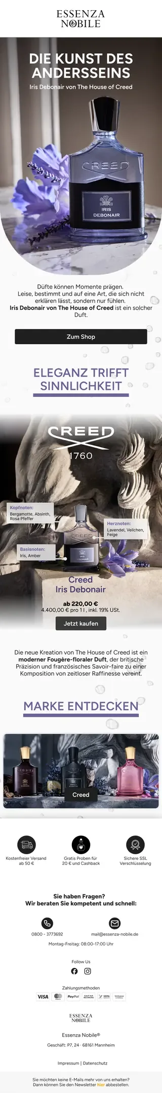 Newsletter from Essenza Nobile
