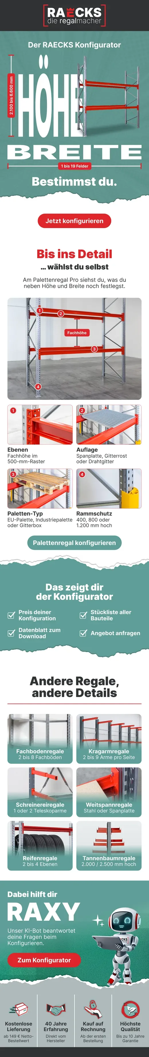Newsletter from RAECKS: Configurator